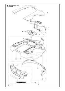 Cover Diagram and Parts List for 315X 2018 Husqvarna Lawn Mower