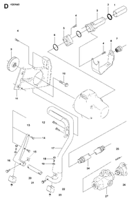 Handle Diagram and Parts List for K40 2007-01 Husqvarna Circular Saw