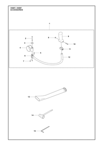 Accessories Diagram and Parts List for 356BTX  Husqvarna Leaf Blower / Vacuum