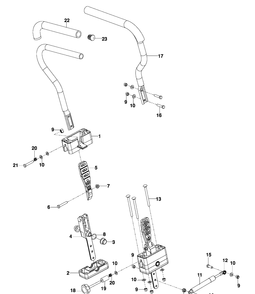 Steering Diagram and Parts List for EZ4824 (965588401)(2009-09) Husqvarna Lawn Mower