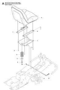 Part Location Diagram of 544328501 Husqvarna Seat Bracket
