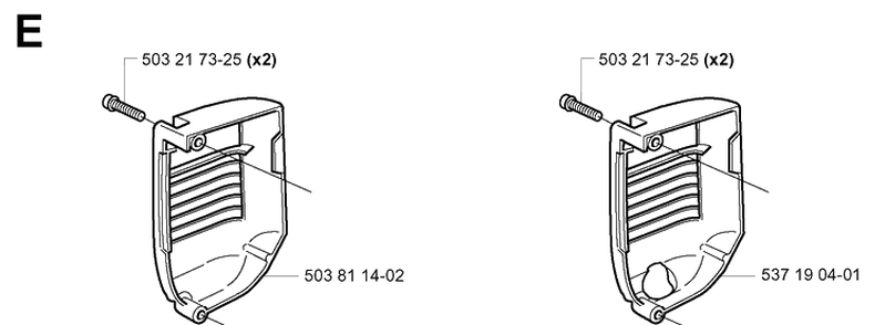 Muffler Cover Diagram and Parts List for 334T 20031800001-20034400000 Husqvarna Chainsaw