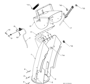 Control Panel And Discharge Chute 3 Diagram and Parts List for ST327 (97046940100)(2020-05) Husqvarna Snow Blower