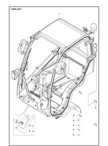 Cabin Diagram and Parts List for P520D (967602001)(2016) Husqvarna Lawn Mower