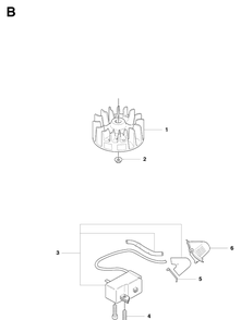 Ignition System Diagram and Parts List for 326HD60 (X-SERIES)(20090900001-Current) Husqvarna Hedge Trimmer