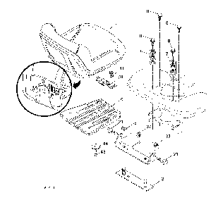 Seat Diagram and Parts List for YTH2754T (96041006201)(2008-11) Husqvarna Lawn Tractor
