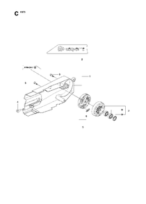 Clutch Diagram and Parts List for K970 (575697201 & Above)(2010-05) Husqvarna Circular Saw