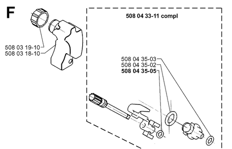 Oil Tank Diagram and Parts List for 1600 19984000001-Current Husqvarna Chainsaw