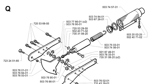 Cutting Equipment Diagram and Parts List for 235P 19970500001-Current Husqvarna Pole Saw