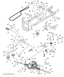 Drive Diagram and Parts List for YTH24V48 2018 Husqvarna Lawn Tractor