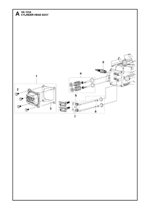 Cylinder Head Assy Diagram and Parts List for 529347201 2021-01 Husqvarna Engine