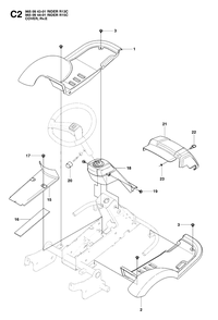 Cover Diagram and Parts List for R15C (965094401)(2007-01) Husqvarna Lawn Tractor