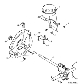 Auger Housing And Impeller 5 Diagram and Parts List for ST224 (96191008705)(2019-03) Husqvarna Snow Blower