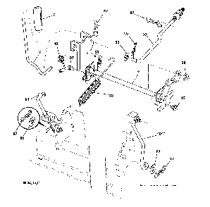 Mower Lift / Deck Lift Diagram and Parts List for YTH200TWIN (96041006302)(2009-10) Husqvarna Lawn Tractor