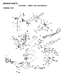 Drive Diagram and Parts List for GTH2548XPA (954567895)(2001-12) Husqvarna Lawn Tractor