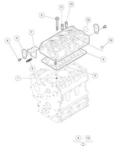 Cylinder Head Diagram and Parts List for HUV4421GXP 2009 Husqvarna Lawn Tractor