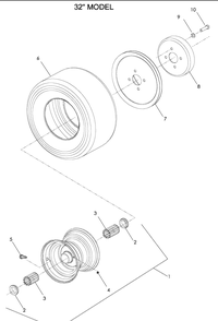 Wheels And Tires 2 Diagram and Parts List for WG3213P (968999114)(2008-06) Husqvarna Lawn Mower