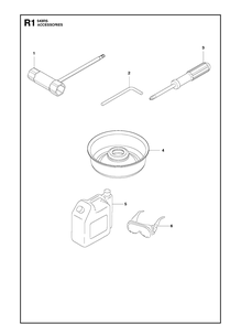 Accessories Diagram and Parts List for 543RS (967348201)(20154400001-20192200000) Husqvarna Brush Cutter