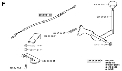 Pedals 2 Diagram and Parts List for PF21 2002-03 Husqvarna Lawn Tractor