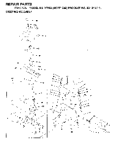 Steering Diagram and Parts List for YT150 (HCYT150B, 954840021)(1996-04) Husqvarna Lawn Tractor