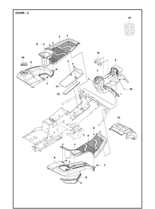 Cover 3 Diagram and Parts List for R216TAWD (967847101)(2019-01) Husqvarna Lawn Mower