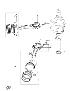 Part Location Diagram of 596852401 Husqvarna Connecting Rod Assy