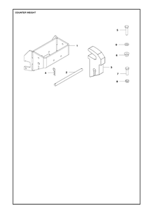 Counter Weight Diagram and Parts List for P525  Husqvarna Lawn Mower