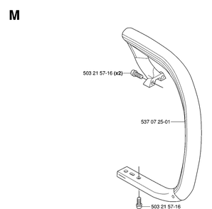Handle Diagram and Parts List for 339XP 20063600001-20100600000 Husqvarna Chainsaw