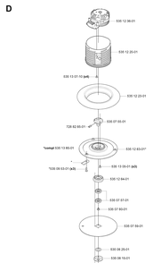 Blade Motor And Cutting Equipment 4 Diagram and Parts List for G1 1998-2003 Husqvarna Lawn Mower