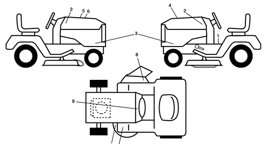 Decals / Wheels 1 Diagram and Parts List for 2246LS (96043007600)(2008-12) Husqvarna Lawn Mower