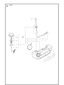 Fuel Tank Diagram and Parts List for 350BT  Husqvarna Leaf Blower / Vacuum
