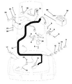 Electrical Diagram and Parts List for LT125 (954170001-C)(1998-10) Husqvarna Lawn Tractor
