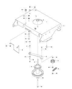 Engine Plate Diagram and Parts List for RZ4216 (966612401)(2012-02) Husqvarna Lawn Mower