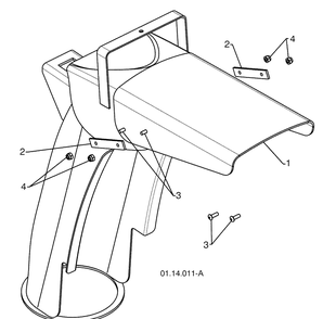 Control Panel / Discharge Chute 1 Diagram and Parts List for ST276EP (96191003200)(2009-09) Husqvarna Snow Blower