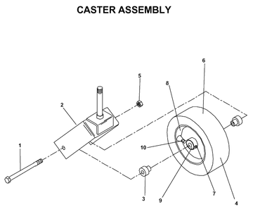 Casters Diagram and Parts List for BZE7234D (033600000 & HIGHER)(2004-01) Husqvarna Lawn Tractor