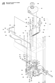 Transmission 4 Diagram and Parts List for RIDER175AWD (965105001)(2008-06) Husqvarna Lawn Mower
