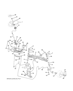 Steering Diagram and Parts List for YTH150 (96041002204)(2010-01) Husqvarna Lawn Tractor