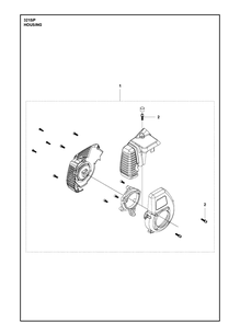 Housing Diagram and Parts List for 321SP  Husqvarna Sprayer