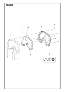 Handle Diagram and Parts List for 322IHD60  Husqvarna Trimmer