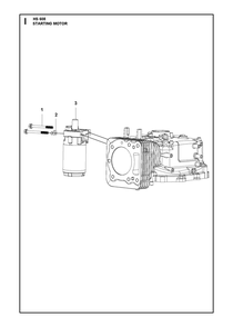 Starting Motor Diagram and Parts List for HS608  Husqvarna Engine