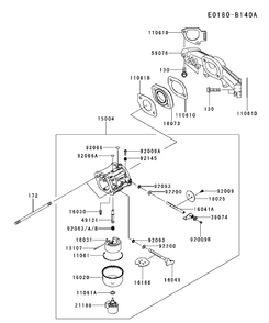 Carburetor Diagram and Parts List for FR691V-AS29 2017-09 Husqvarna Engine