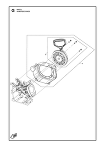 Starter Diagram and Parts List for HH212 596210001-596210002 Husqvarna Engine