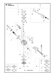 Part Location Diagram of 577219201 Husqvarna Throttle lever assy