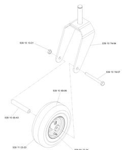 Caster Assembly Diagram and Parts List for Z4824 (968999303)(2006-03) Husqvarna Lawn Mower