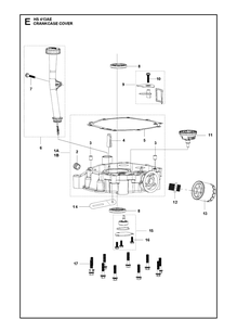Crankcase Cover Diagram and Parts List for 529666001 2021-01 Husqvarna Engine