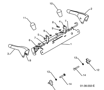 Control Panel Diagram and Parts List for 924SB (96193003501)(2008-10) Husqvarna Snow Blower