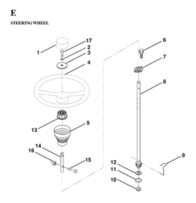 Steering Diagram and Parts List for LT125 (954170002-A)(1997-03) Husqvarna Lawn Tractor