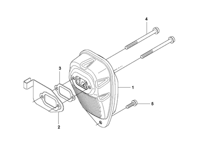 Muffler Diagram and Parts List for 241R 20144900001-Current Husqvarna Brush Cutter