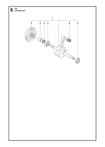 Crankshaft Diagram and Parts List for 372XP-372XPG 372 XP W - 372 XP GW Husqvarna Chainsaw