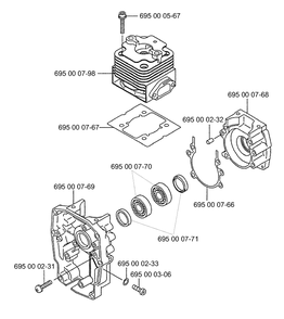 Part Location Diagram of 695000306 Husqvarna PAN SCREW